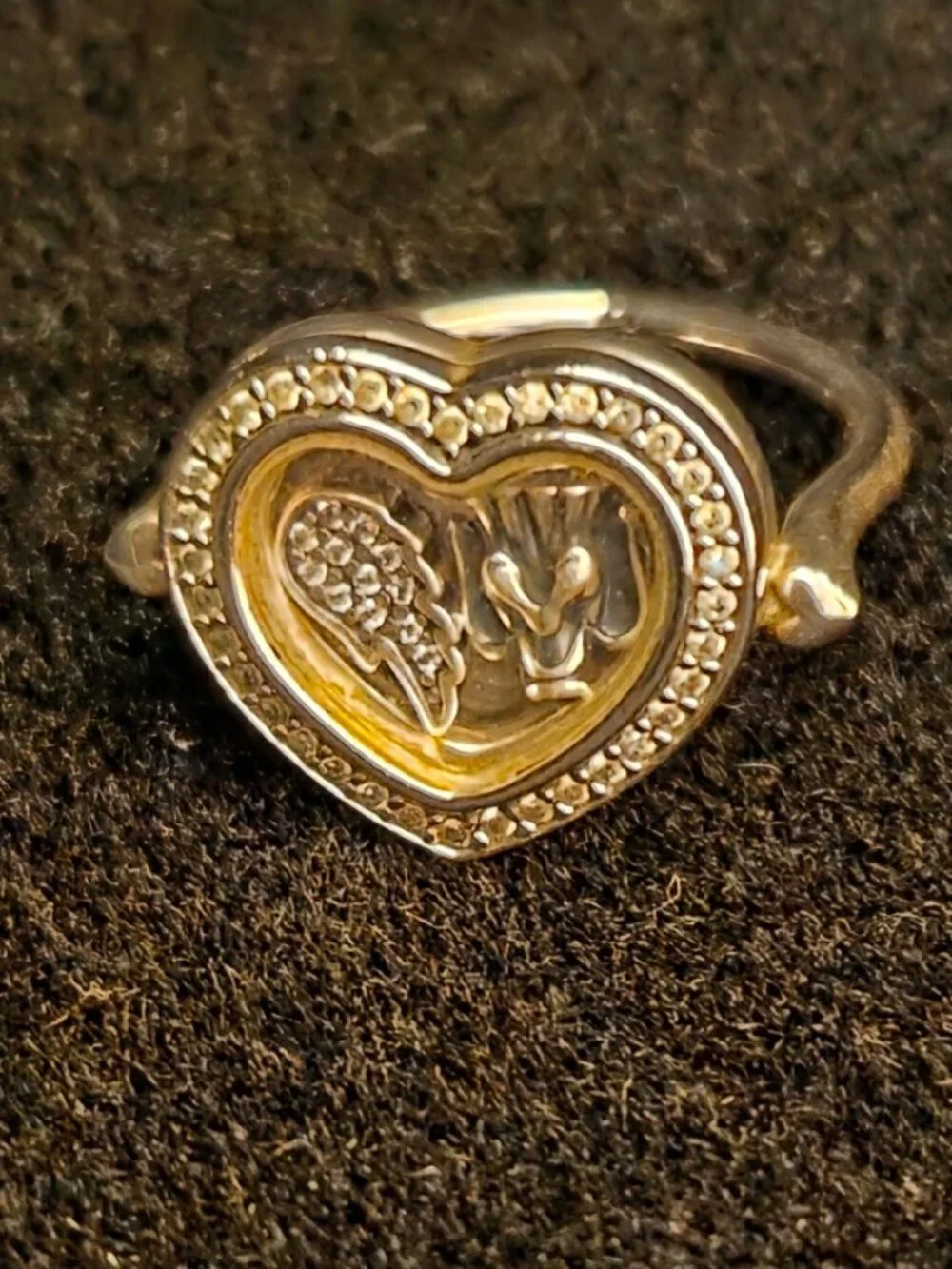 Authentic Pandora Floating Heart Locket Ring